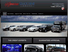 Tablet Screenshot of americanlimousineforsale.com